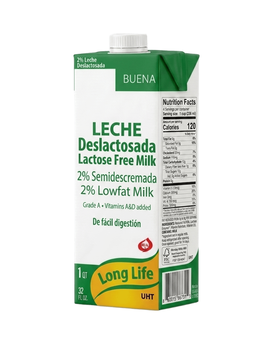 BUENA Leche Deslactosada 2% 32 fl oz carton